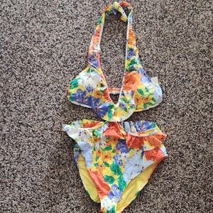 Aerie Yellow and Orange One Piece Swimwear